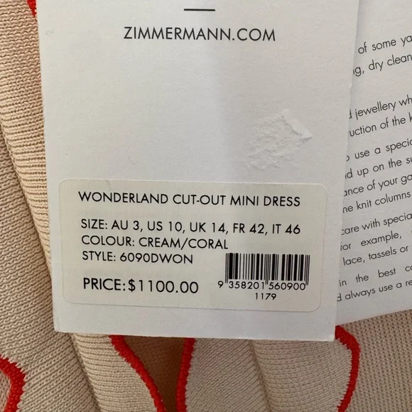 Zimmermann Beige and Red Midi Dress - Picture 8 of 9